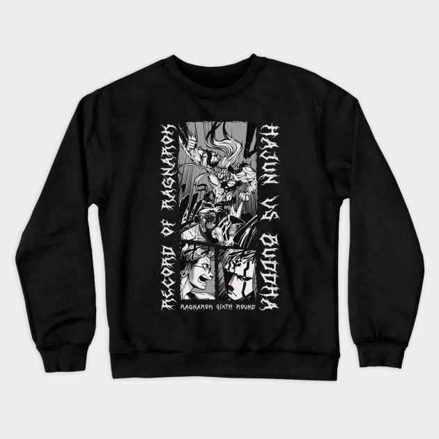 Buddha vs Hajun - RECORD RAGNAROK - SHUUMATSU VALKYRIE Manga Design V3 Crewneck Sweatshirt by JPNDEMON